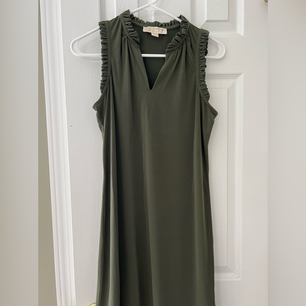 michael kors olive green dress